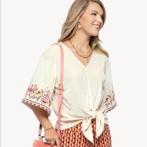 Spartina 449 DELILAH TIE FRONT TOP